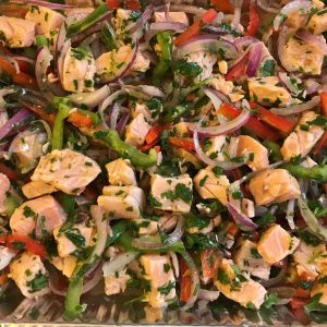 Galería catering y banquetería gourmet – ceviche de salmon