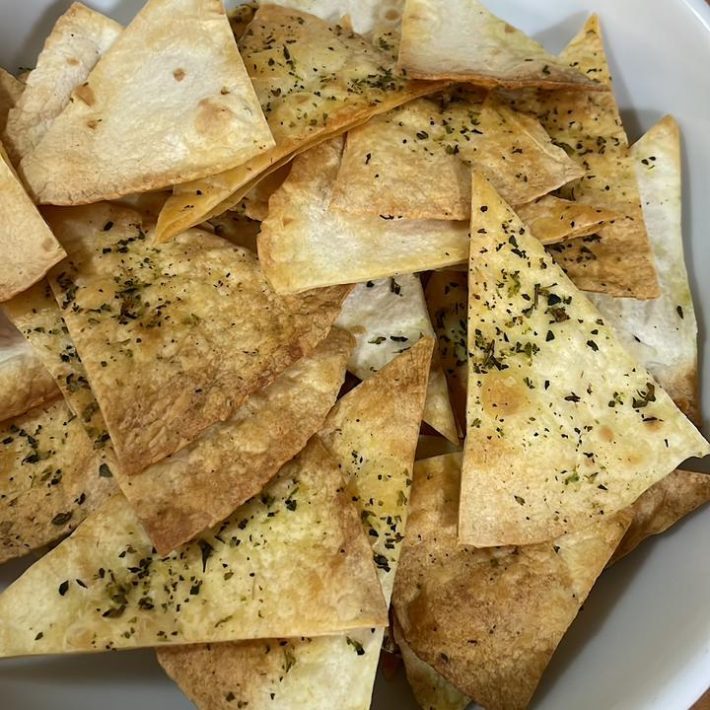 Tortillitas para acompañar hummus o dips