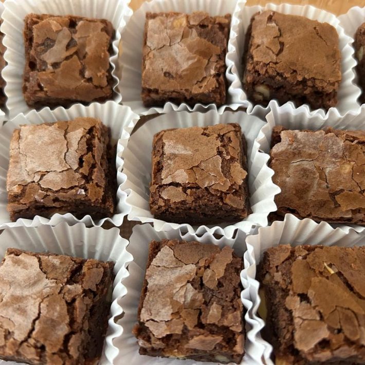 mini brownies para eventos y catering